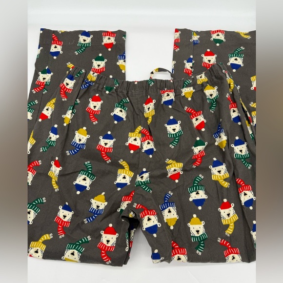 Hanna Andersson Sz L Adult Flannel Pajama Pants Dear Deer Christmas Pola… - Picture 5 of 7